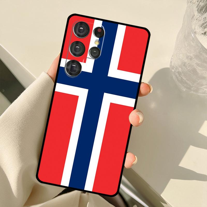 Norwegen Flagge Hülle Für Samsung Galaxy S22 Ultra S21 S20 S24 S25 Ultra S9 S10 Plus S23 FE S24 FE Rückseite Hülle Galaxy S9 Plus