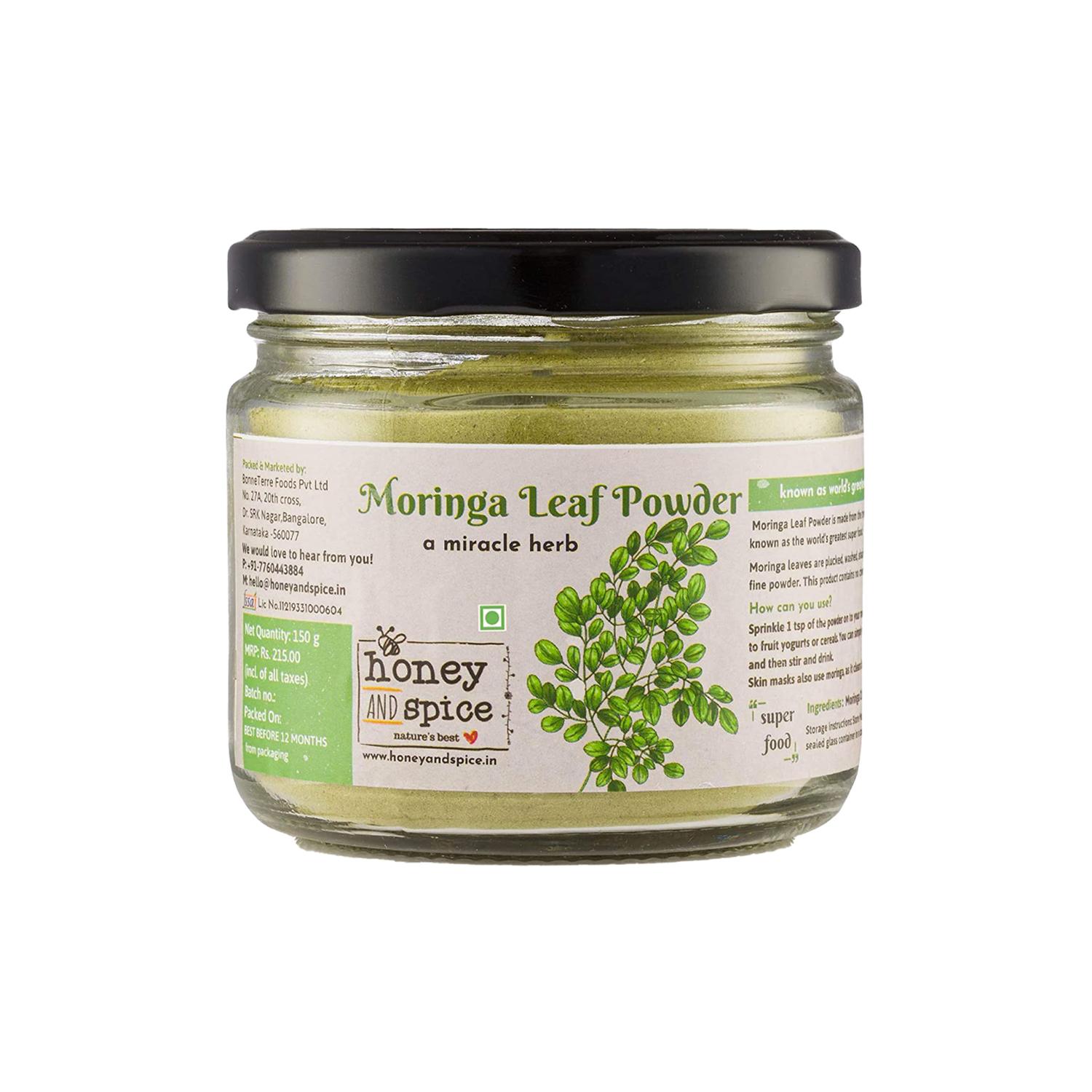 Honig und Gewürze Moringa-Blattpulver Drumstick-Blattpulver Natürliche Multivitamine