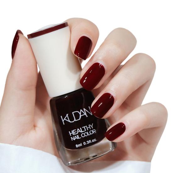 8 ml Nagellack, trocknet schnell, reizt nicht, lebendige Farbe, hervorragende Sättigung, lang anhaltende Wirkung, dekorativer wasserfester Nagellack A