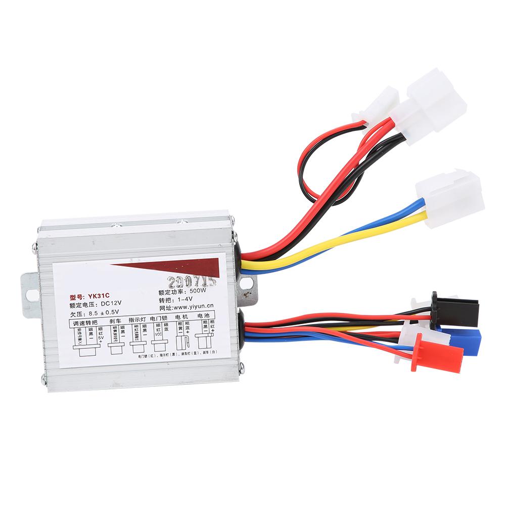 12V 500W Bürstenmotor Controller Aluminiumlegierung Shell Elektro-Fahrrad-Scooter-Zubehör