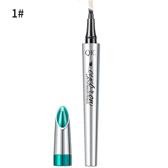 QIC Wasserdichter, langlebiger Augenbrauenstift mit vier gegabelten Köpfen, Make-up-Kosmetik