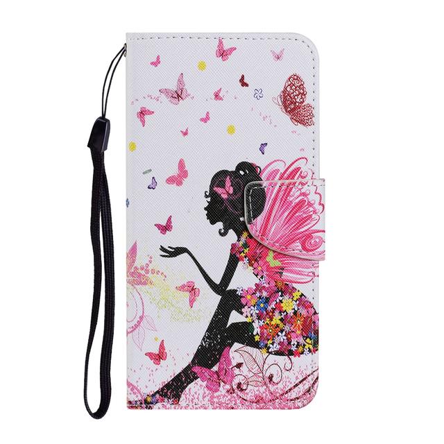 Ledertasche für Samsung Galaxy A12 A32 A42 A52 A72 A02s S21 Plus Schmetterling Tier bemalt Buchständer Flip Leder Handyhülle For S21 Plus