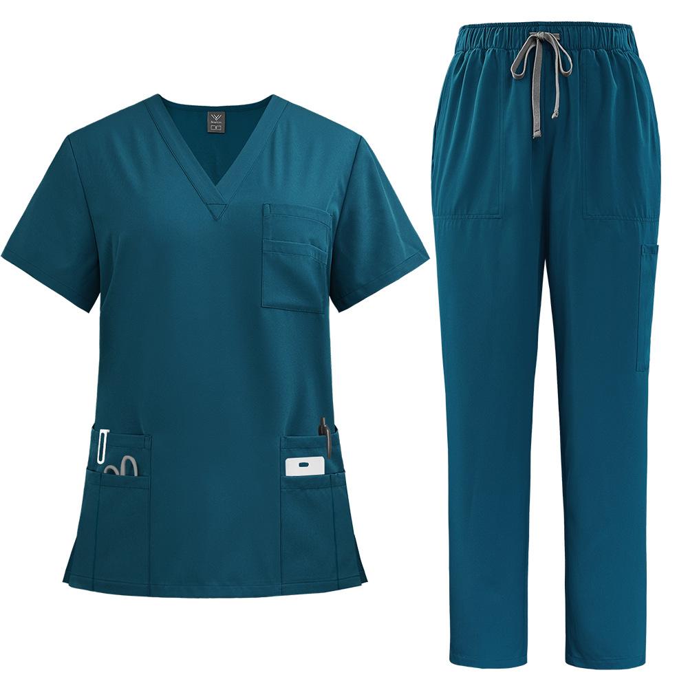 Medizinische Uniform Scrub Krankenhaus Arbeits-Scrubs Set Großhandel Pflege-Scrubs Uniformen Damen Gesundheitswesen Apotheke Klinik Arbeitskleidung XS