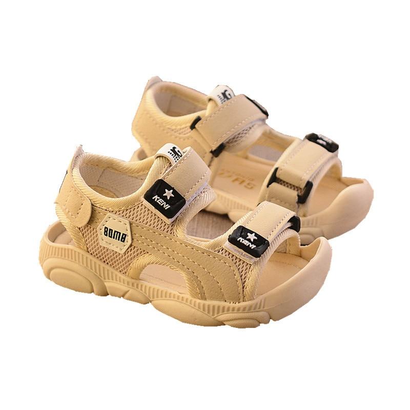 Sommer Kinder Schuhe Jungen Weichen Sohlen Strand Schuhe Männlichen Baby Baotou Anti-kick kinder Sandalen Princepard Sommer Sandalen 17 weiß