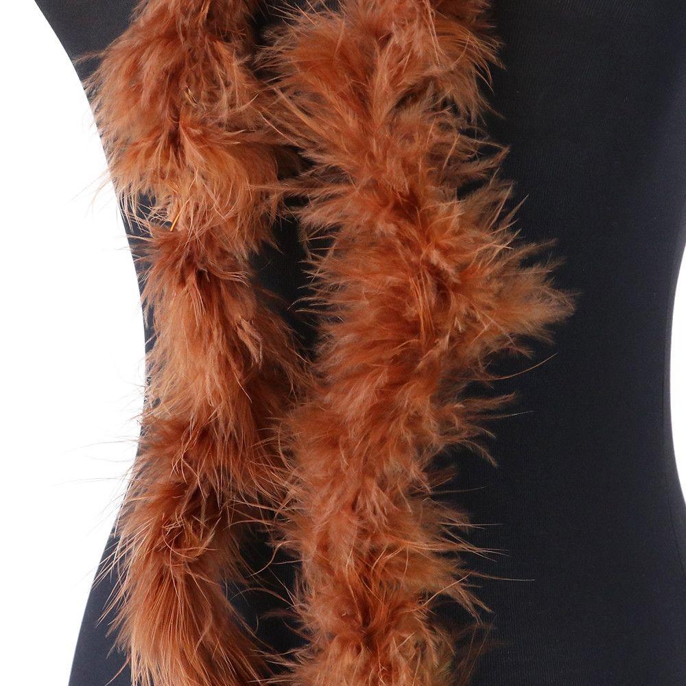 Weihnachtsbaum Party Dekoration Federn Bekleidung Stoff Federboa Streifen Kleidungszubehör kaffeebraun