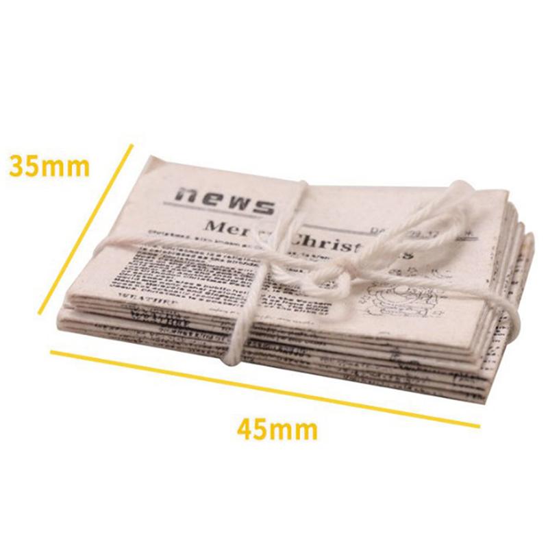 1/12 Puppenhaus Miniatur Retro Zeitungsset Simulationsmodell für Puppenhaus Dekor Zubehör Kinder Rollenspiel Spielzeug Geschenk a set