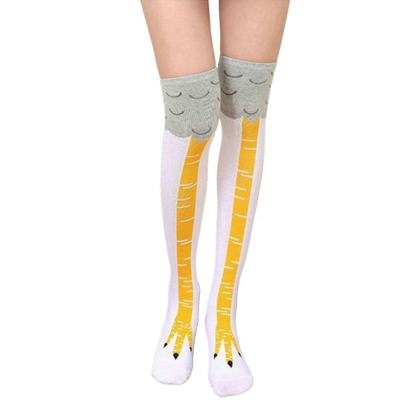 1 Paar Hühnerfüße Socken Home Fitness Überknie Socken Lustige Hühnerfüße Socken Over the knee