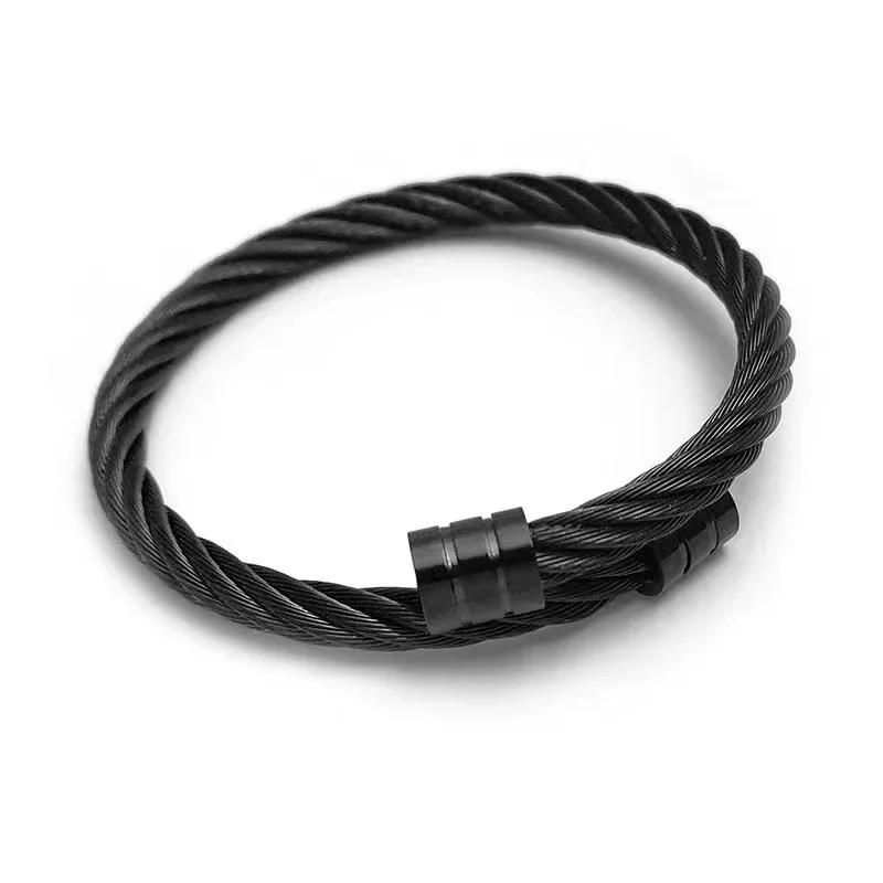 Herren Armband Edelstahl Kette Herren Armband Punk Hand Accessoires Vintage Armband Herren Schmuck Armband Geschenke schwarz