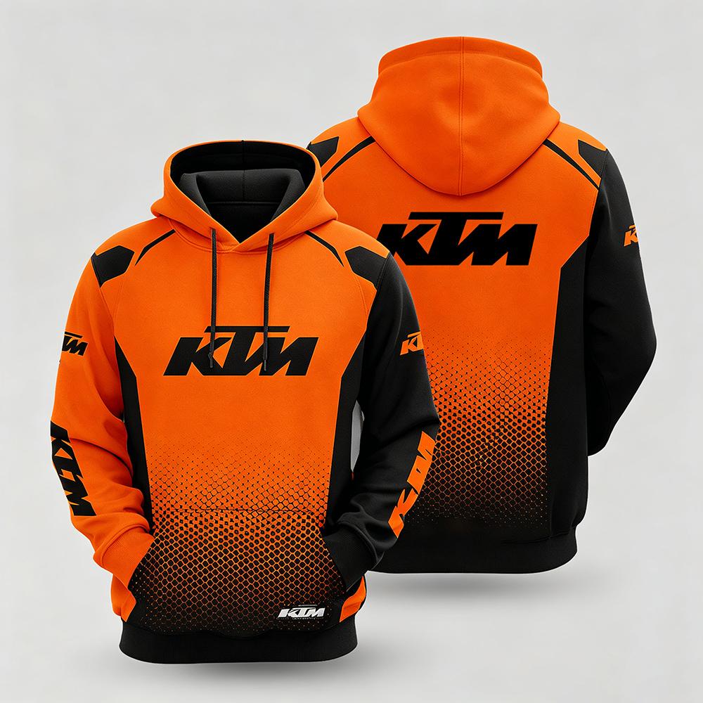 Herren Frühling und Herbst KTM F1 Racing und Motorradbekleidung Neuer Aufdruck Langarm Stil M