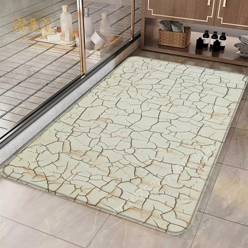 Fußmatte mit Holzmaserung, Badezimmerteppich, Kücheneingang, rutschfest, Wohnzimmersofa, dekorative Fußmatten für Zuhause, Kinderkriechteppich 40X60cm-16x24in