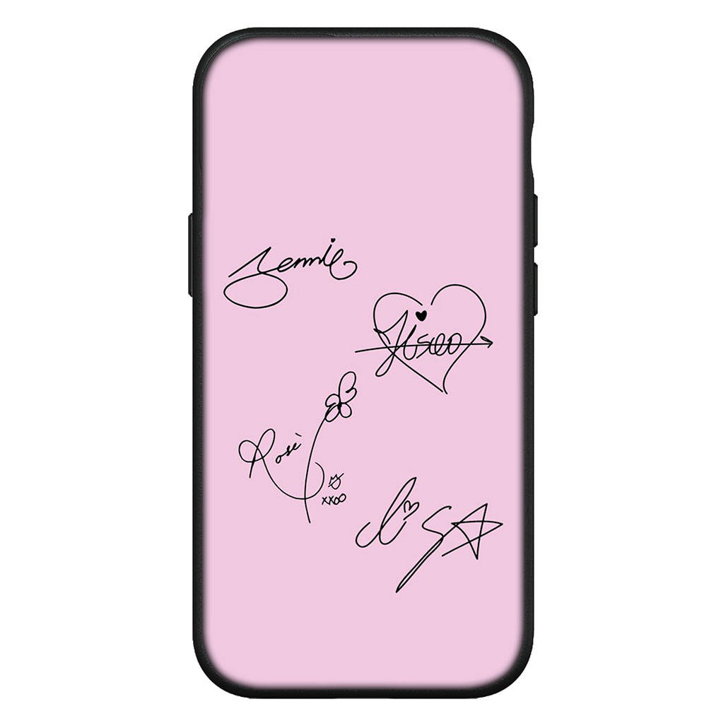 für Samsung Galaxy S24 S23 iPhone 16 15 14 Xiaomi Redmi Note 13 12 11 10 8 Plus 9 Pro Max X XR Handyhülle Pinks Koreanisch Schwarz Kpop OPPO Huawei Cover for Samsung Galaxy S10 Lite