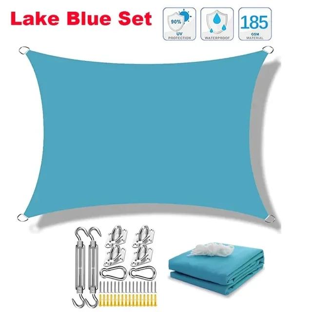 Wasserdichter großer Sonnenschutz Sonnenschutz Schutz Outdoor Baldachin Garten Terrasse Pool Sonnensegel Markise Camping Schatten 200x300cm
