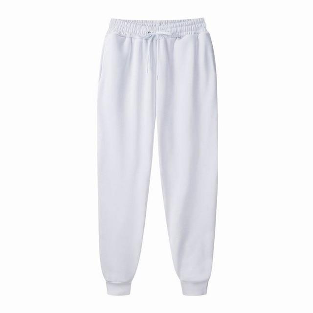 Damen-Jogginghose, lässige lange Hose, Jogger-Hose, lockere Hose, Sport-Fitness-Hose XXL weiß
