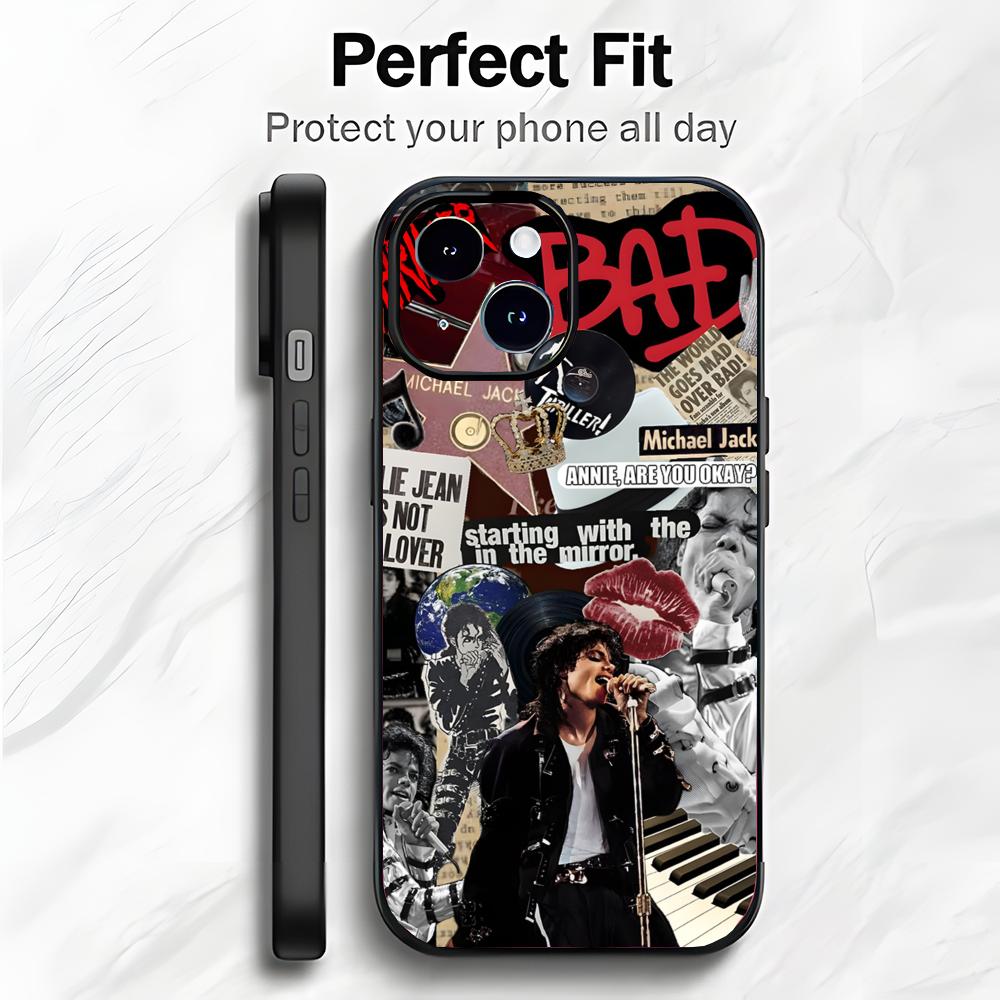 Pop-Sänger M-Michael Jackson Handyhülle Handyhülle Trend Weiche Hülle Leicht Für iPhone17 16 15 14 ProMax iPhone16