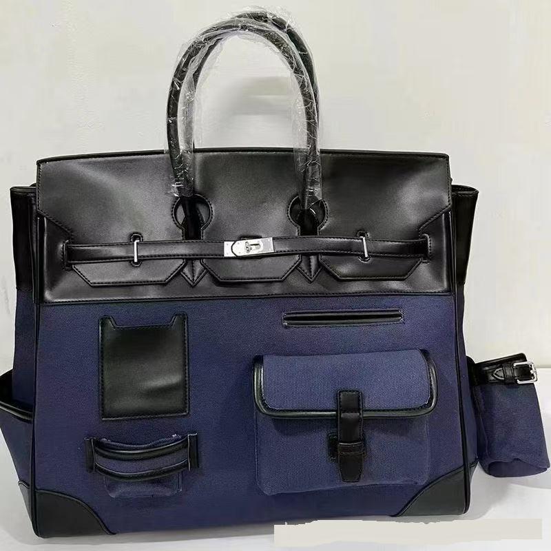 Platin-Tasche mit großer Kapazität, neue trendige Herren- und Damentasche, große Handtasche, Reisetasche aus Segeltuch, Reisetasche 46x24x37cm