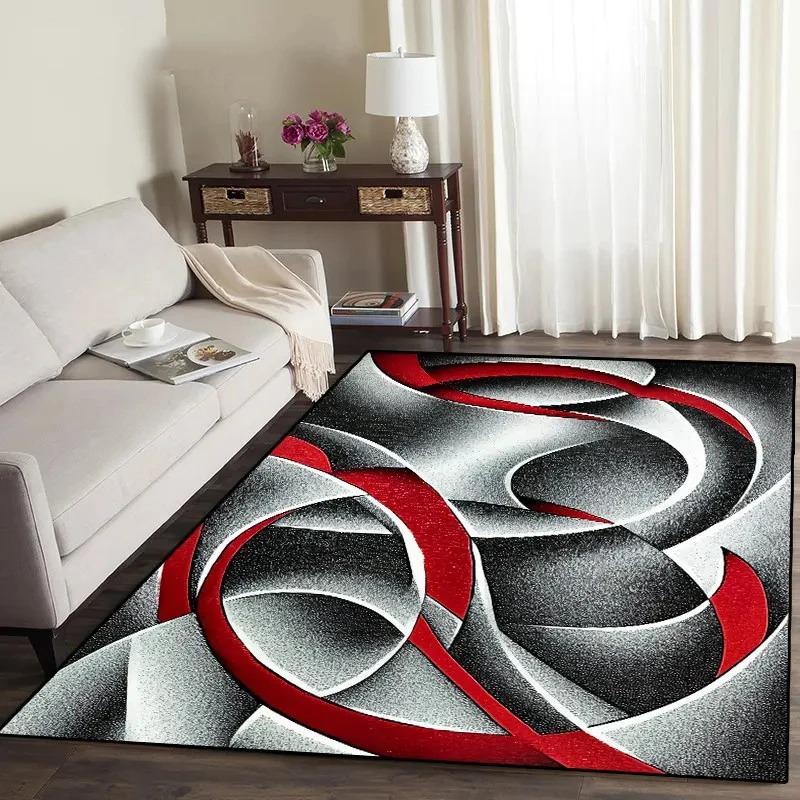 Nordischer Teppich, Abstrakt Rutschfest Waschbarer Geometrischer Teppich, Moderne Fußmatte für Wohnzimmer Schlafzimmer Wohnung Büro Zuhause 40x60cm