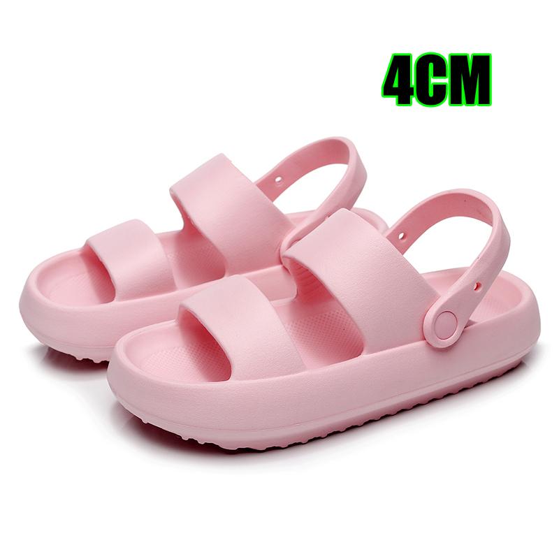 Mode Damen Sommer Strand Plateau Sandalen Grün Weiche Sohle EVA Pantoletten Frau Mode Rutschfest Outdoor Hausschuhe Damen Bequeme Schuhe 36-37 rosa