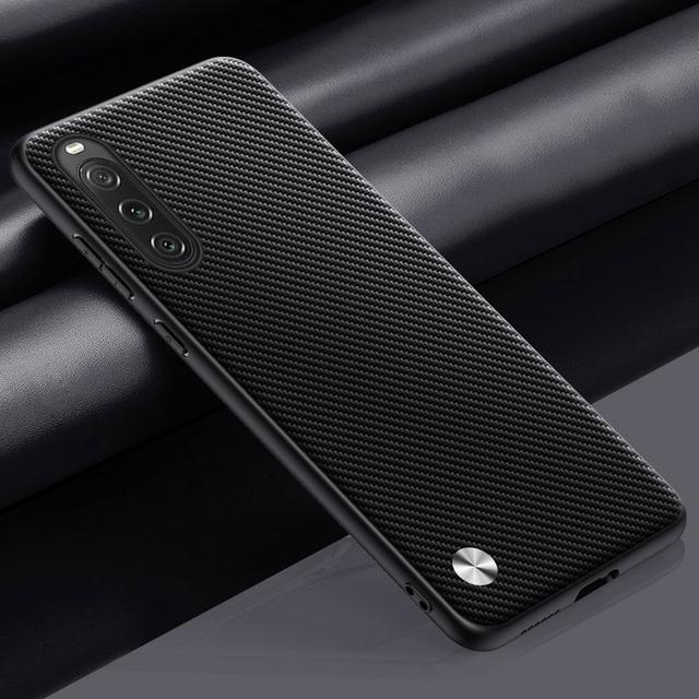 Luxuriöse schlichte PU-Lederhülle für Sony Xperia 1 10 V 10V, matte Abdeckung, Silikon, weiche Kante, stoßfester Schutz, Handyhülle für Sony Xperia 1 V 1V For Xperia 1 V matte schwarze