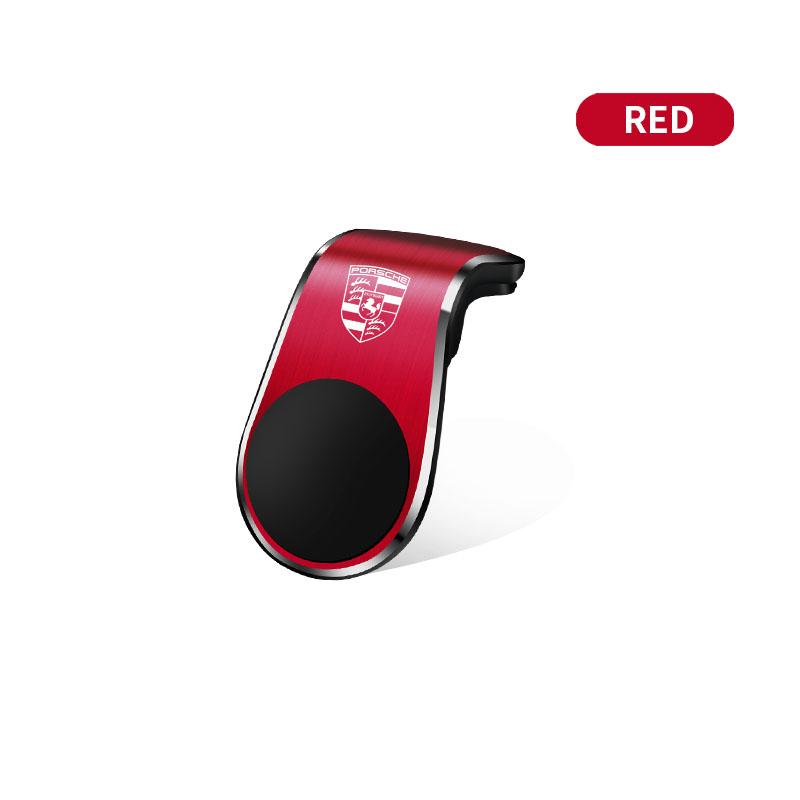 1 Stück Auto Handy Metall Magnetische Auto Handy Halter Auto Zubehör Für Porsche Boxster Cayenne Panamera Macan Cayman 911 918 996 917 991 rot