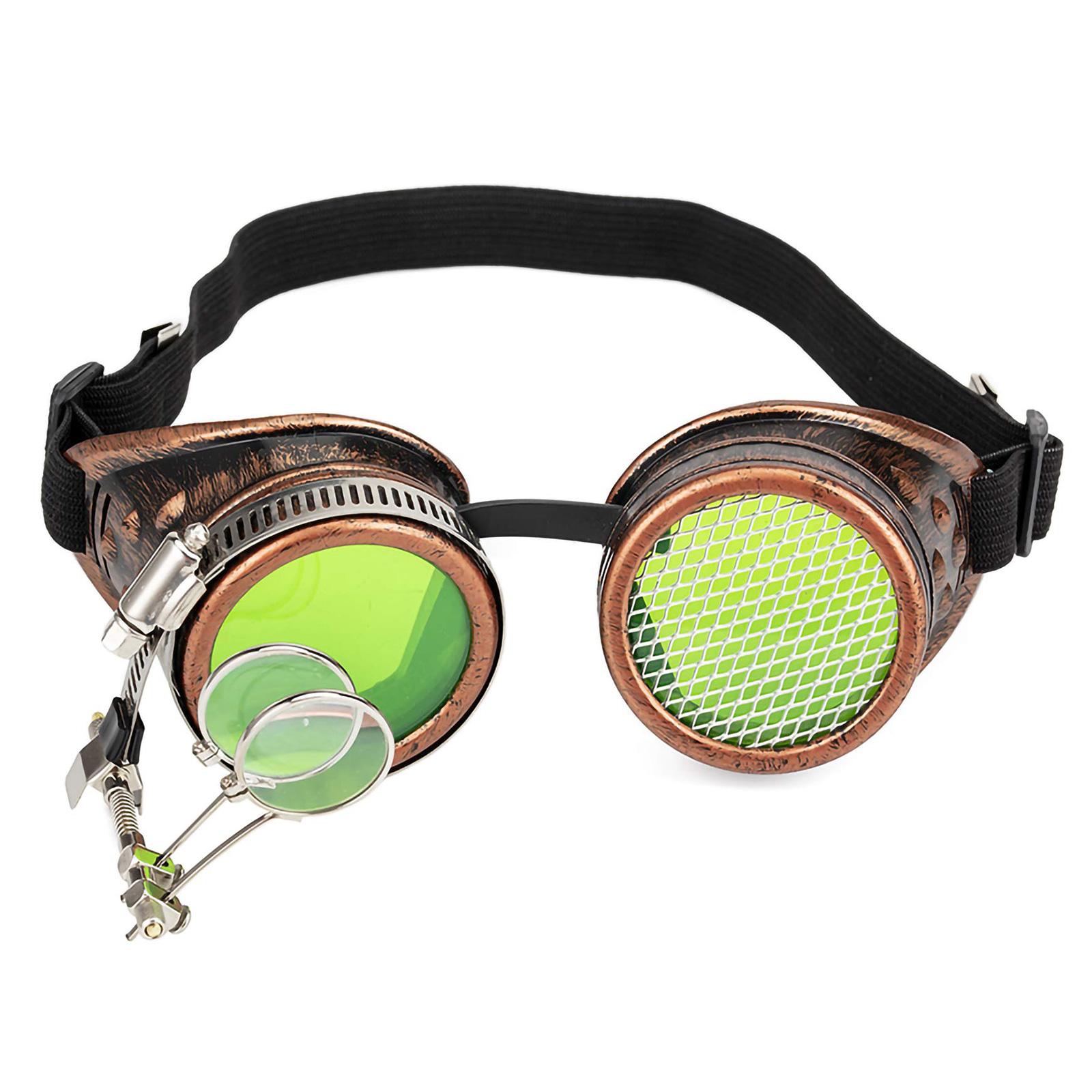 Herren Steampunk Schutzbrille Vintage Sonnenbrille Brille Punk Brille Gothic Brille Kupfer