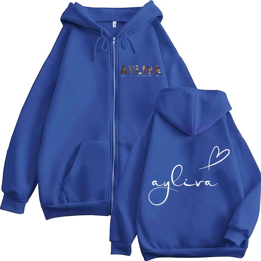 Die Ayliva Tour Grafik Reißverschluss Hoodie Herren Damen Vintage Übergroße Kleidung Sweatshirt Hip Hop Fleece Jacken Pullover Mit Kapuze L