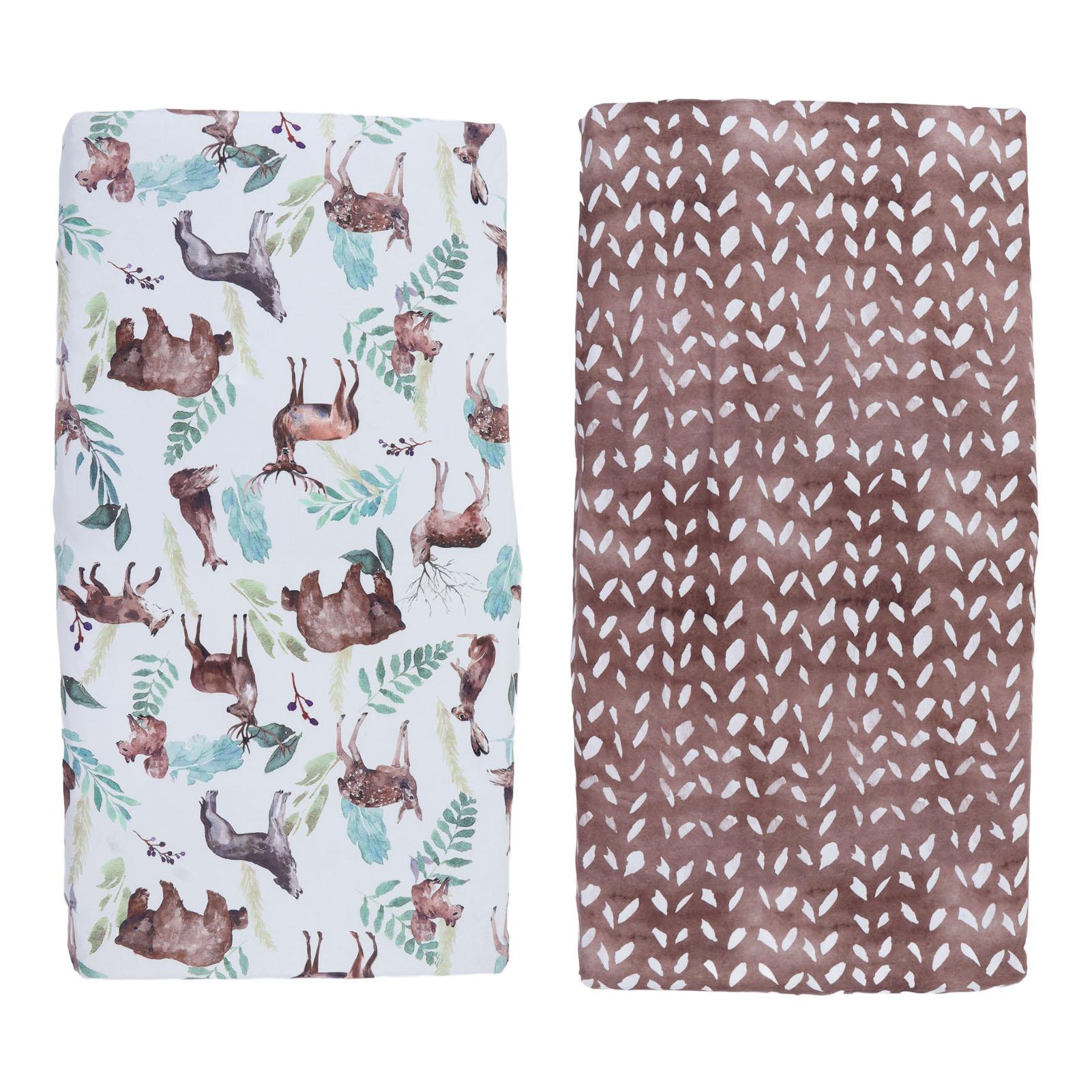 2 Stück Atmungsaktives Elastisches Baby-Stubenwagenlaken Matratzenbezug für Rechteck Sanduhr Oval