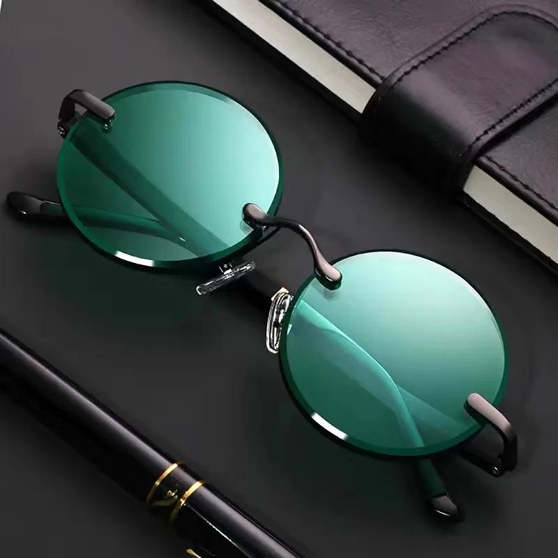 Herren Harz Sonnenbrille Rahmenlos UV400 Schutz Sonnenbrille Coole Augen Schutz Brille Sommer Dekorativ Sonnenbrille