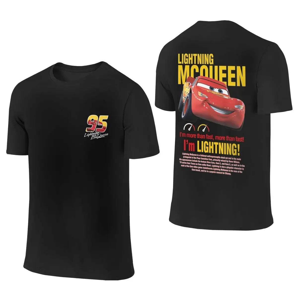 Sommer Lightning McQueen und Sally T-Shirt für Paare Mcqueen Sally T-Shirts Beidseitiger Druck T-Shirt für Damen Herren Baumwolle Oversized Kurzarm M braun
