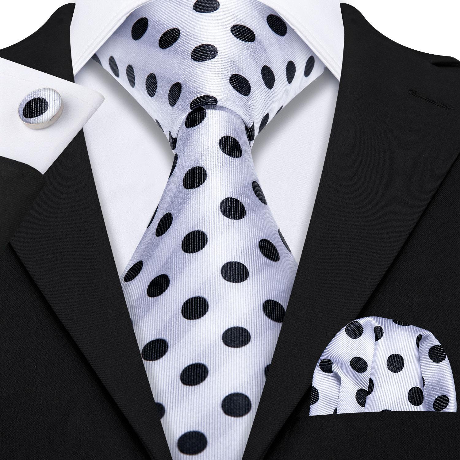 Hi-Tie New Fashion Herren-Krawatte, Business-Krawatte, Einstecktuch, Manschettenknöpfe, Krawatten-Set N-1057