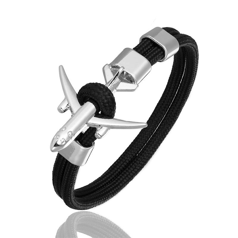 Charm Herren Flugzeug Anker Armband für Frauen Sky Survival Flugzeug Kette Freundschaftsarmbänder Femme Paar Schmuck Homme Geschenk Neu 23cm