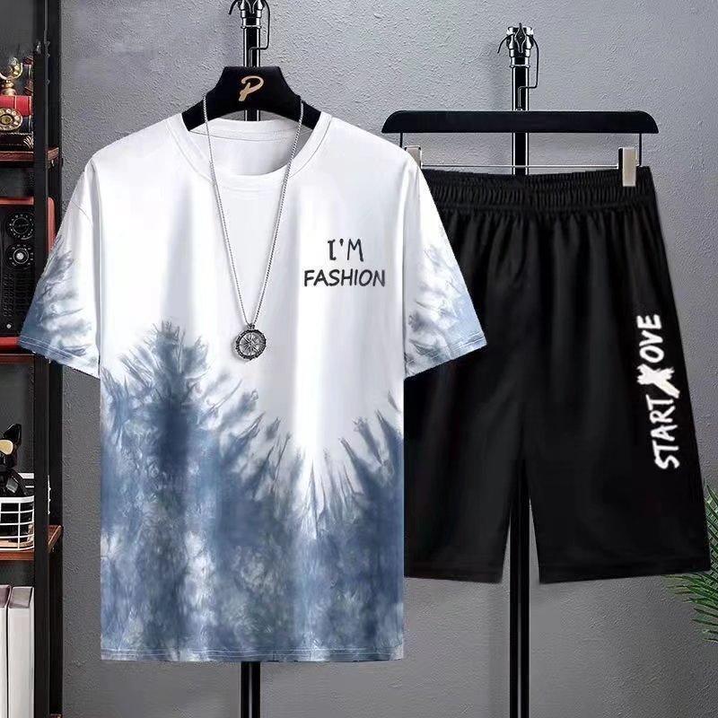 FSHKMNC T-shirt Anzug Sommer 3d Druck Männer Trainingsanzüge Mode 2 Stück Set Männer Große größe Tees männer t-shirt shorts Set Männlich Outfit 3XL