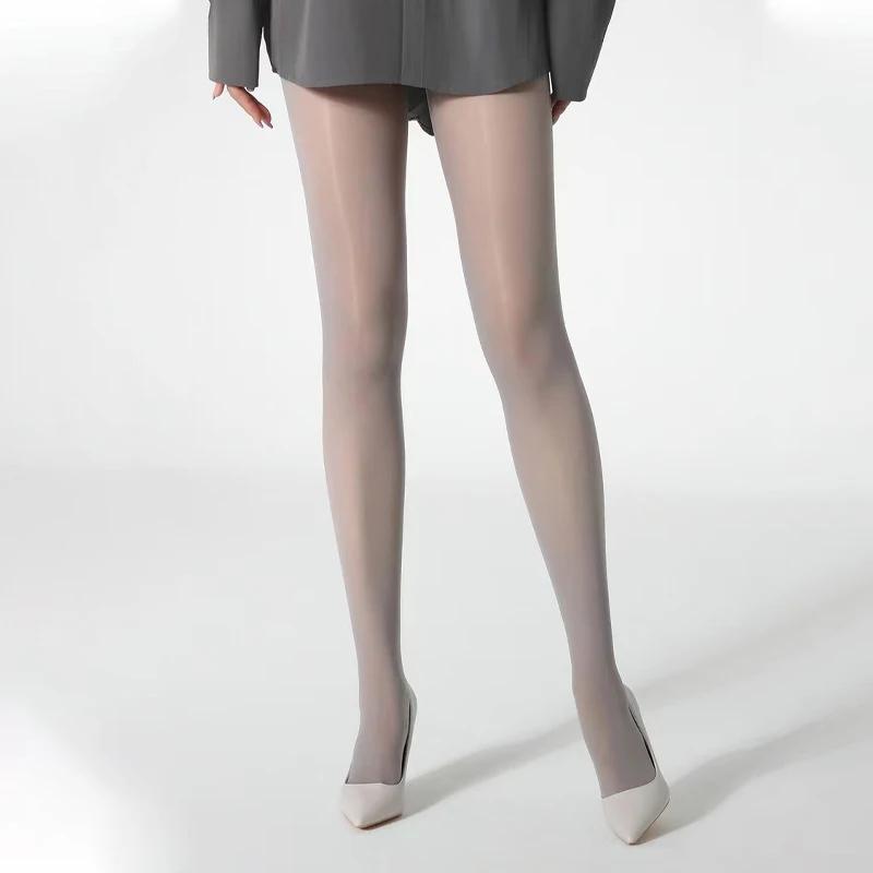 Simplejewel 1 Stück/3 Stück Strumpfhosen Öl Glitzernde Strumpfhosen Für Damen Hohe Taille Glitzernde Strumpfhosen Öl Glitzernde Strumpfhosen One Size gray
