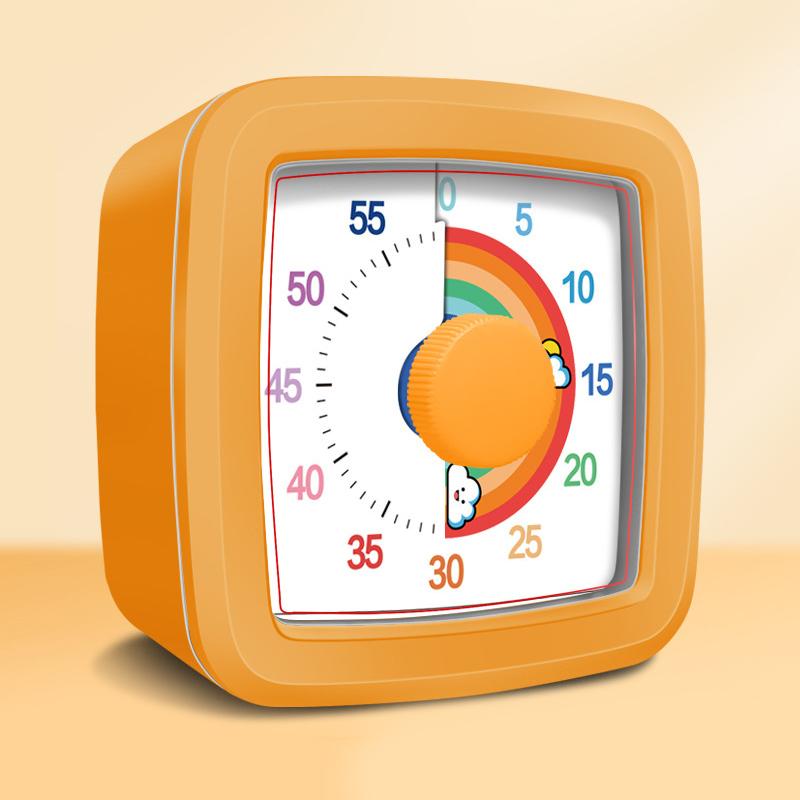 Schul-Visueller Timer Kinder-Visueller Timer mit Nachtlicht Küchenzubehör Stoppuhr Digital-Stoppuhr orange