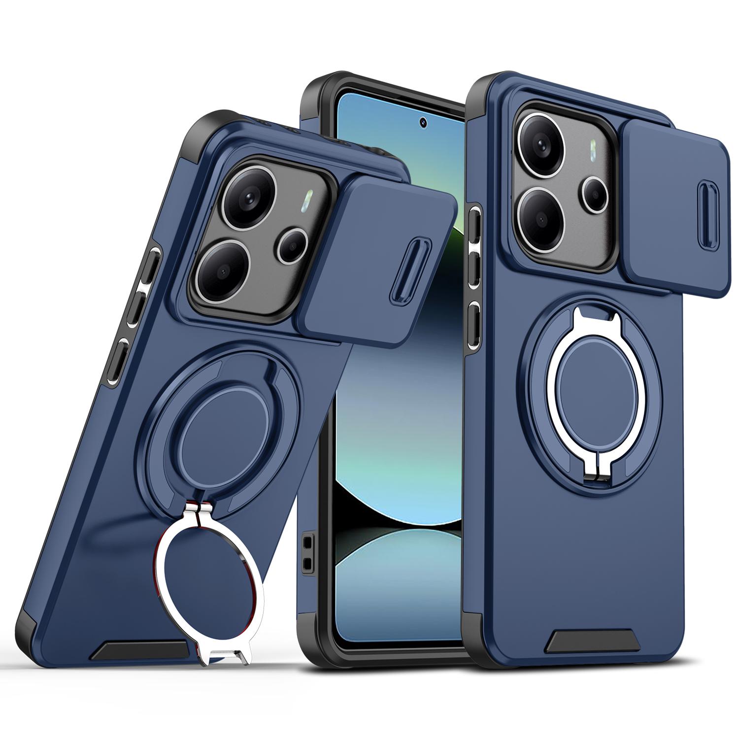 Stoßfeste Fingerring-Ständer-Hülle für Xiaomi Redmi Note 14 Pro Plus note 15 note15 5G 4G Note13 Note14 Note 13 Pro+ Schutzhüllen Redmi Note 15 5G blau