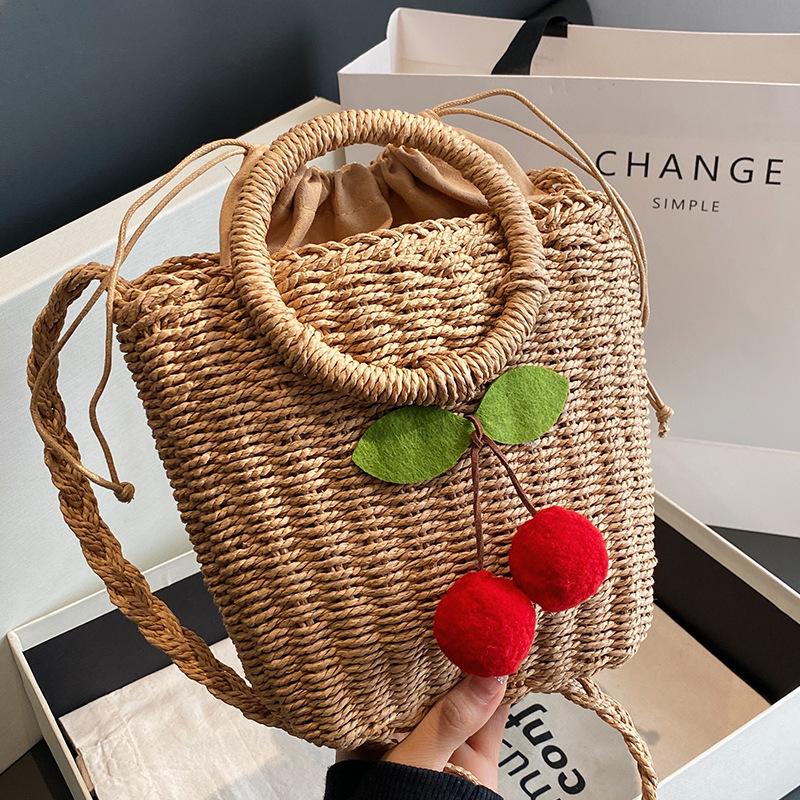 Beliebte Taschen Umhängetaschen Damen Taschen Nische High-End Gefühl Rattan Tasche Damen Ins Urlaubsstil Schultertasche Damen