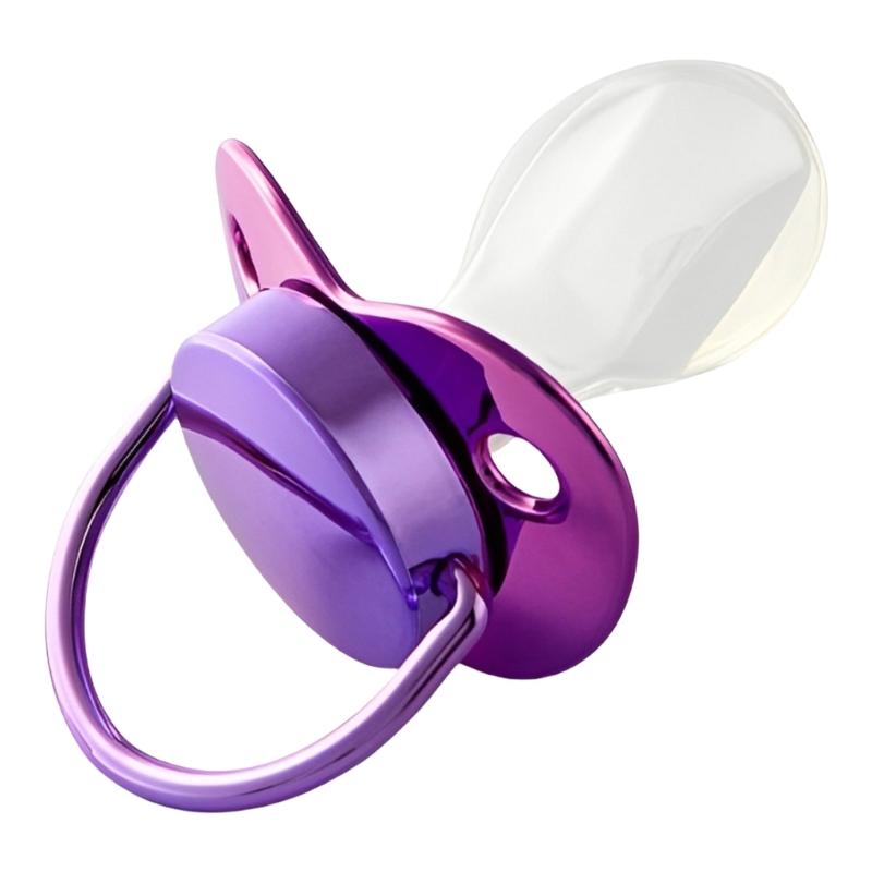 Stressabbau Schnuller für Erwachsene Männlich Weiblich Beruhigungssauger Silikon-Schnuller Ergonomisch Reduziert Schnarchen zur Angstreduzierung hellrosa/gold