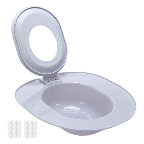 Katzen-Toilettentrainer-Set Wiederverwendbare Katzentoilette Geruchskontrolle Urinalsitz Töpfchen grau