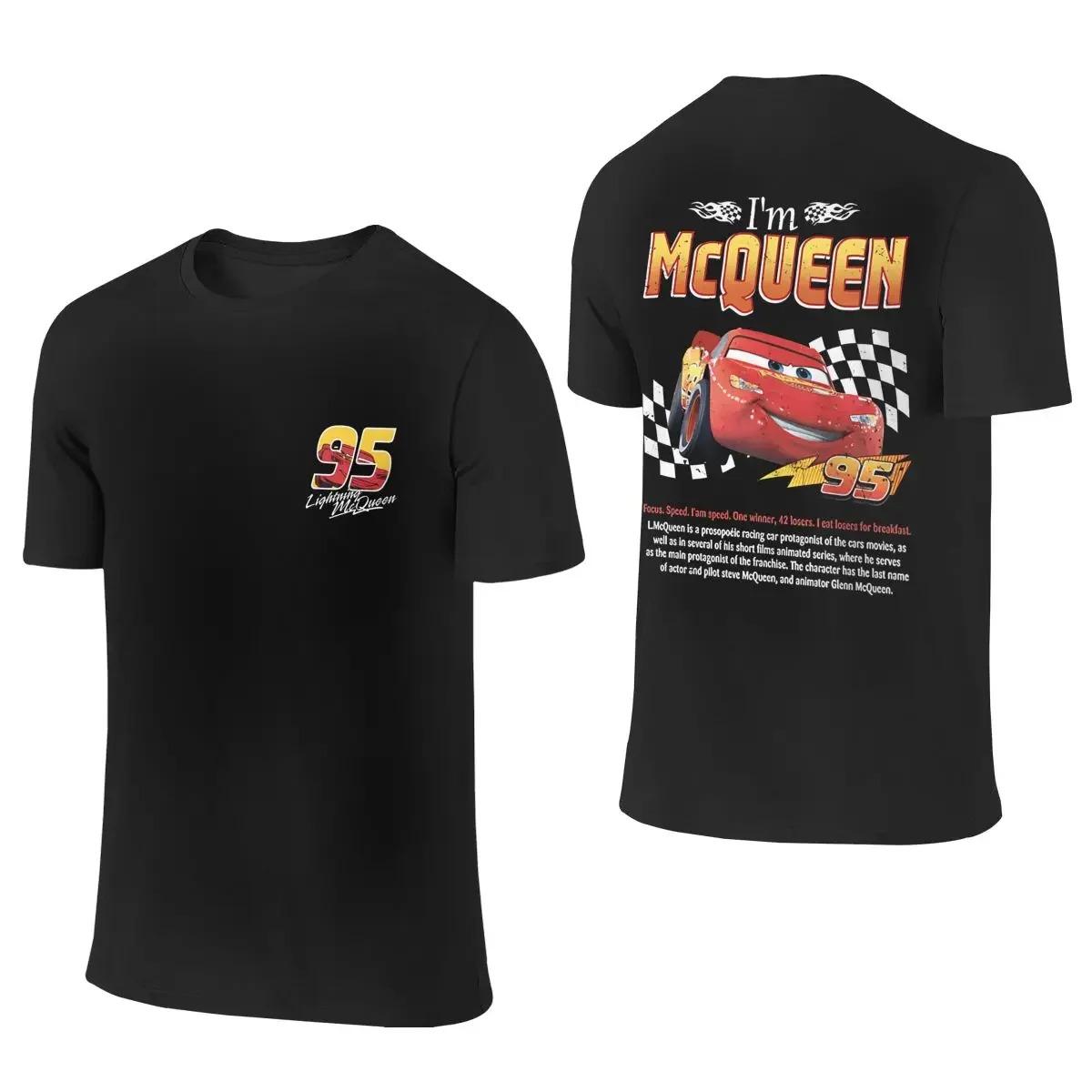 Sommer Lightning McQueen und Sally T-Shirt für Paare Mcqueen Sally T-Shirts Beidseitiger Druck T-Shirt für Damen Herren Baumwolle Oversized Kurzarm XXXL weiß
