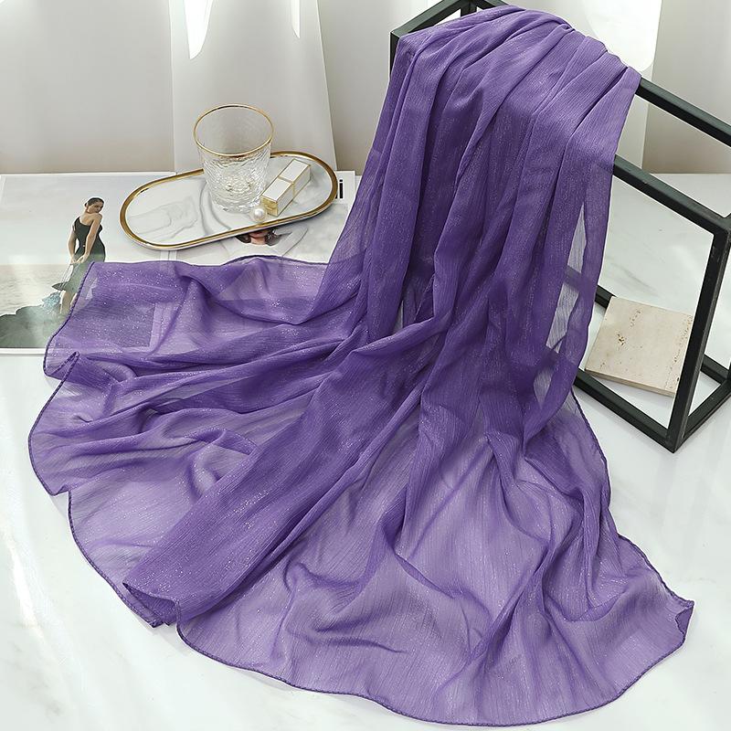 170x70cm Seidenschal Schal Uni Südostasiatisches Kopftuch Großes Reise-Schal Vielseitiger Strukturierter Chiffon Schal Wickel Poncho Hijabs 170x70cm