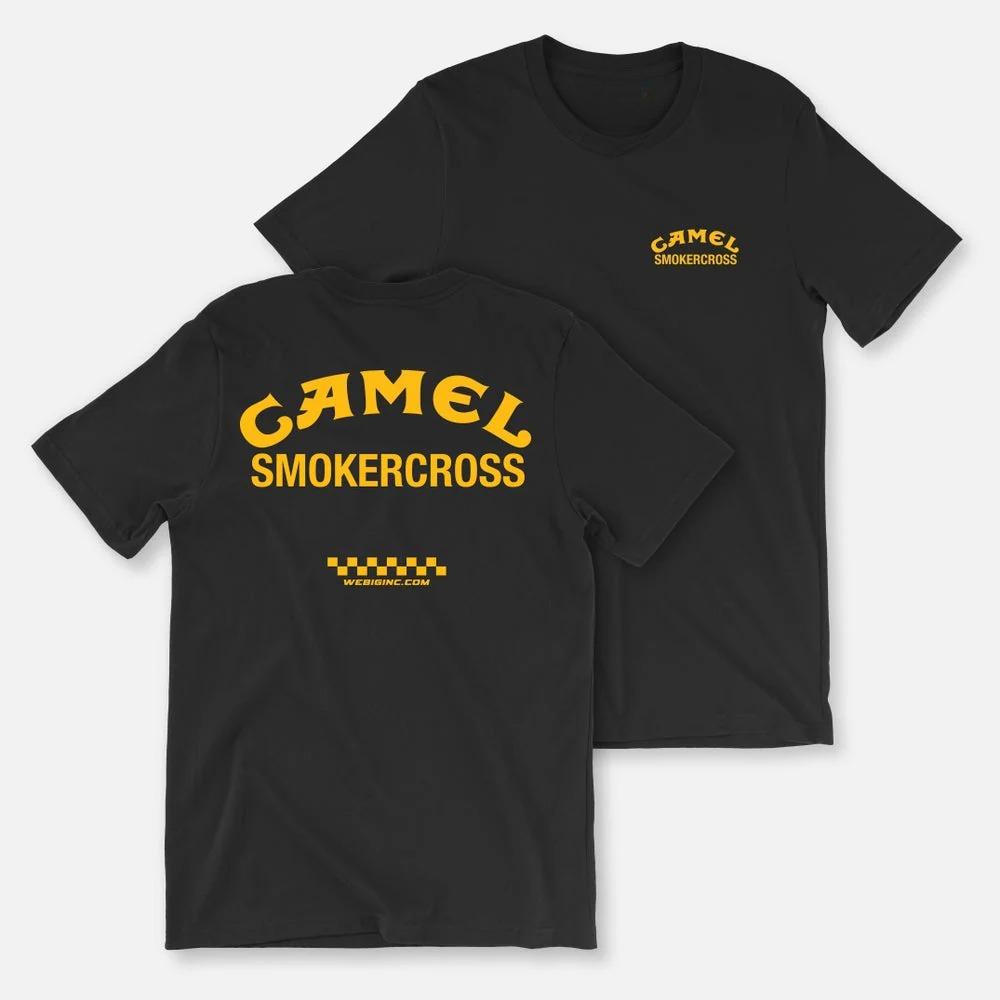 Retro Auto Camel Zigaretten T-Shirt Vintage Baumwolle Oberteile T-Shirt Kurzarm Lässig Streetwear Übergroß Damen Herren Kleidung Motorsport 3XL