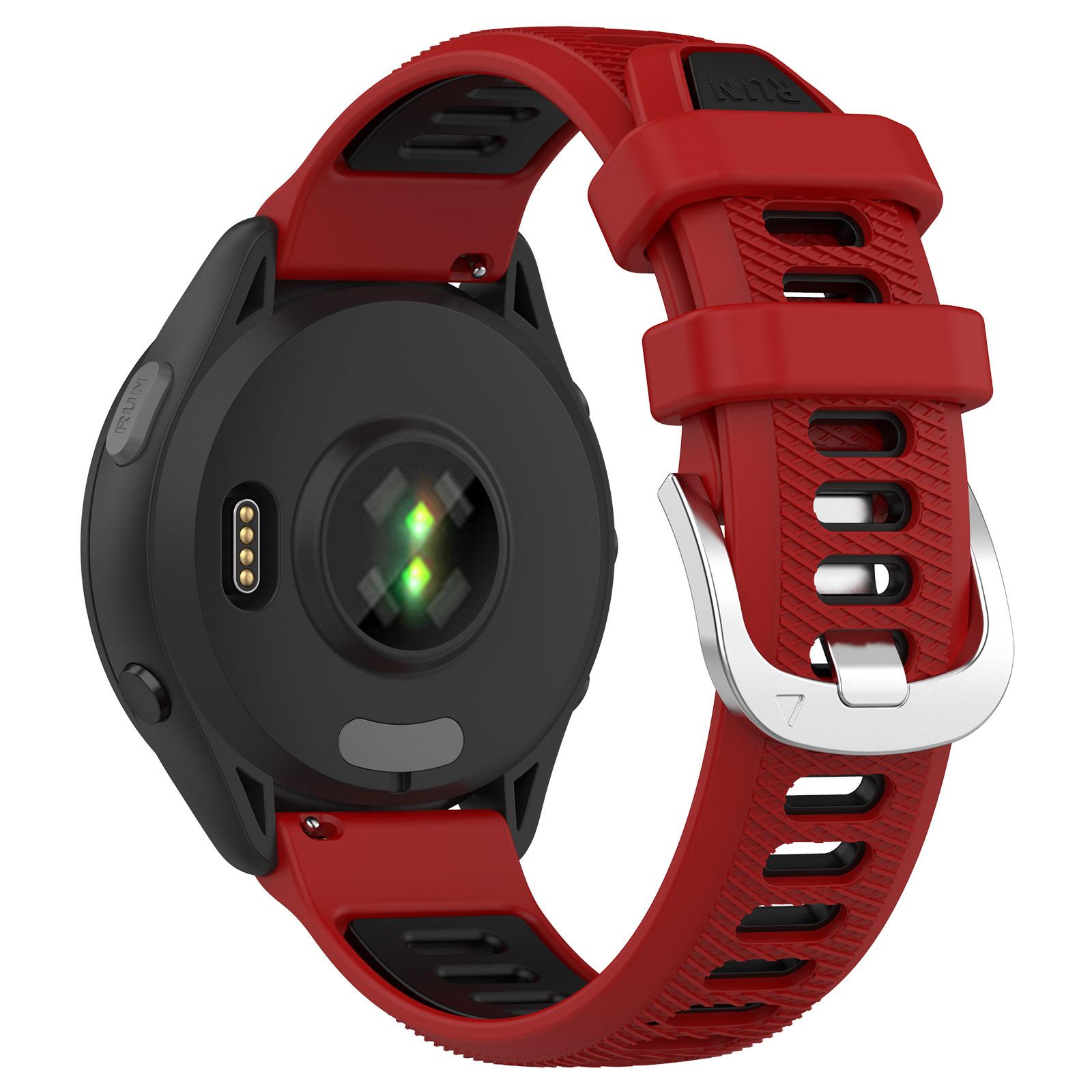 Für Garmin Forerunner 255 265 245 645 55 Strap 18 20 22mm Silikon Sport Armband Für Garmin Venu 2 2S SQ vivoactive 3 4 correa 20mm strap rot