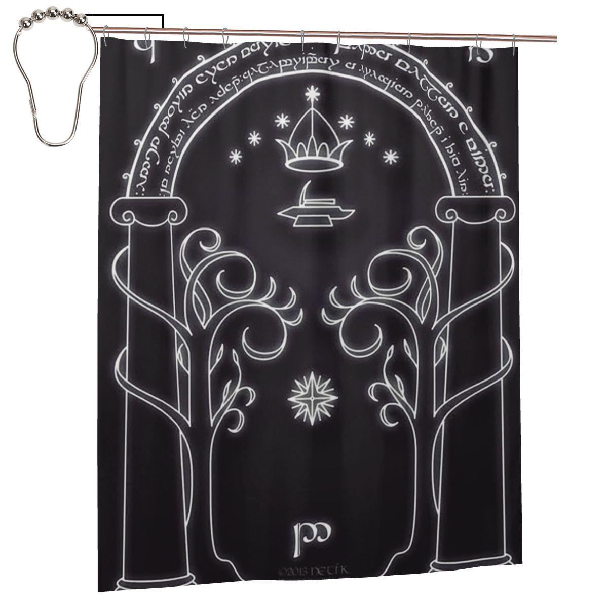 L-Herr der Ringe Duschvorhang Badezimmer Polyester Wasserdicht Badezimmer Vorhänge Mit Haken W180H190(CM)-1 Pcs