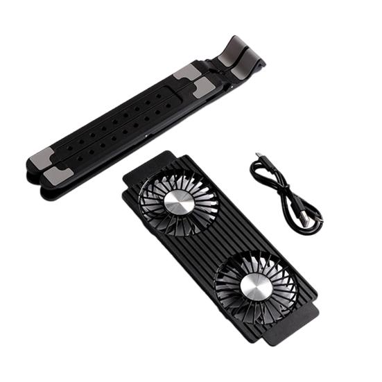 Laptop-Kühler, Computer-Halterung, höhenverstellbar, dreieckige Struktur, hohe Stabilität, starker Luftstrom, geräuscharmer Laptop-Riser-Kühler 2pcs