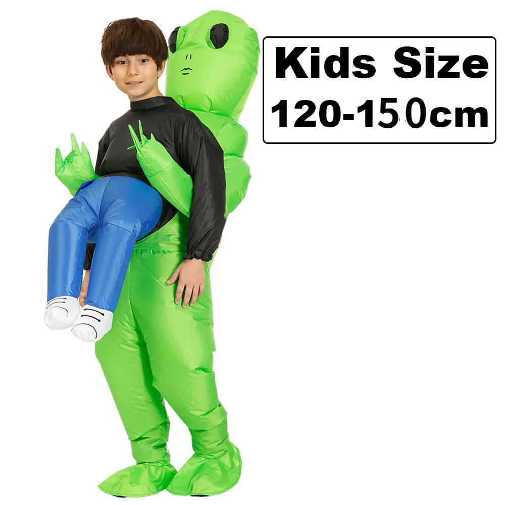 Erwachsene Kinder Alien Aufblasbares Kostüm Jungen Mädchen Party Cosplay Kostüm Lustiger Anzug Anime Kostüm Halloween Kostüm für Mann Frau Children 120-150cm