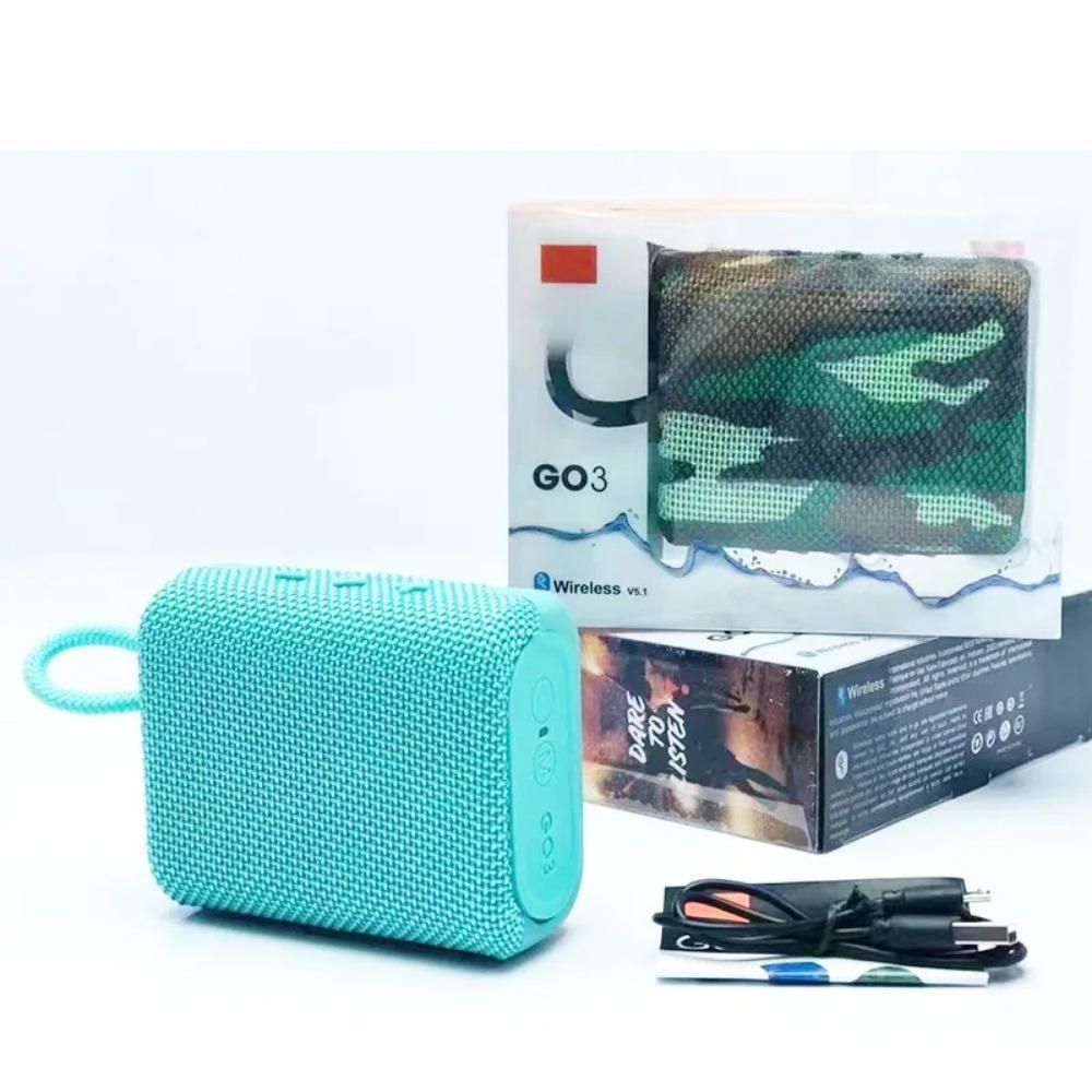 Go 3 Lautsprecher Tragbarer Bluetooth-Lautsprecher Bass Caixa De Som Bluetooth Mini Wireless Sound Box Subwoofer Heimkino Musikzentrum grün