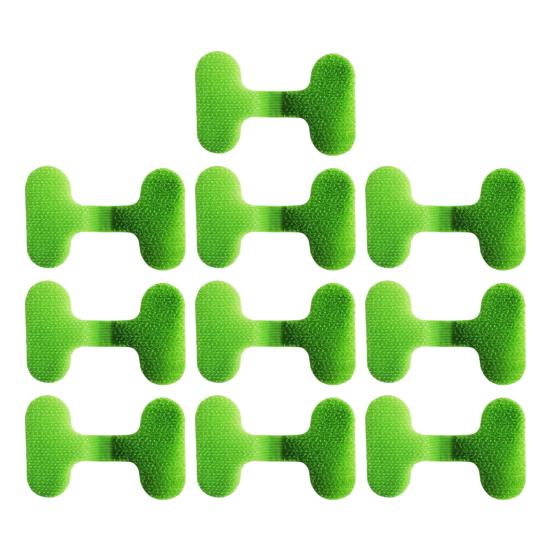 10 Pcs Beschreibbare Kabel Etiketten Kabel Tabs Wiederverwendbare Kabel Organizer Nylon Haken Writable grün