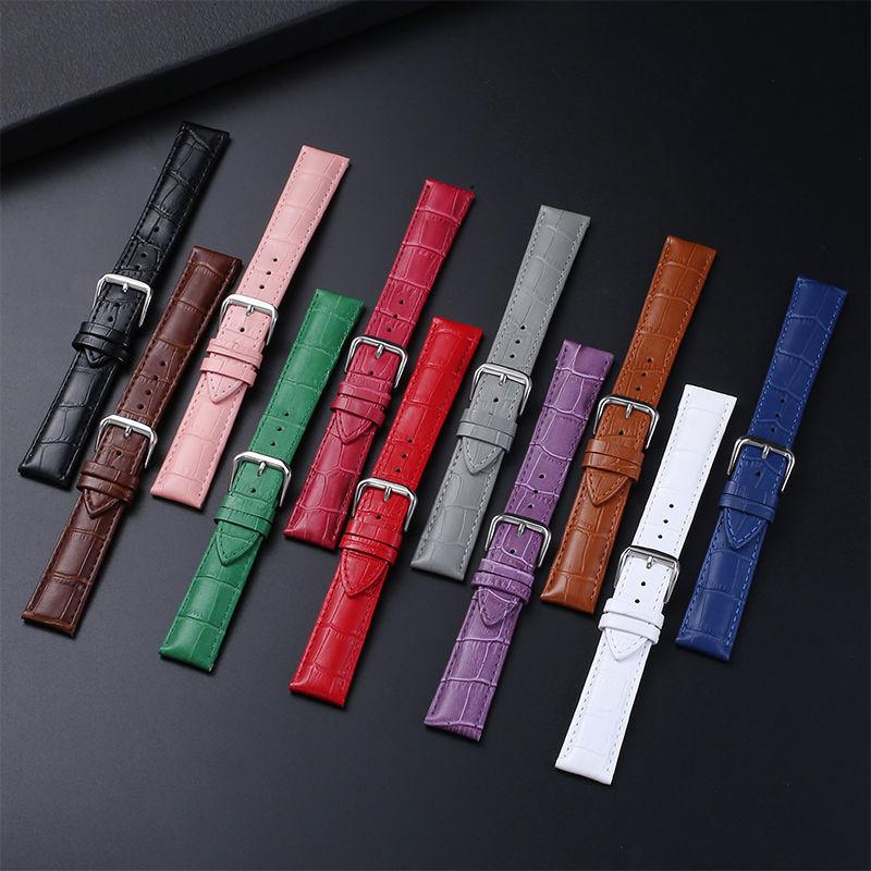 Uhrenarmband aus Leder – echtes Leder, mehrfarbig, weich, für Damen und Herren, 24 mm, 23 mm, 22 mm, 21 mm, 20 mm, 19 mm, 18 mm, 17 mm, 16 mm, 15 mm, 14 mm, 13 mm, 12 mm 21mm blau