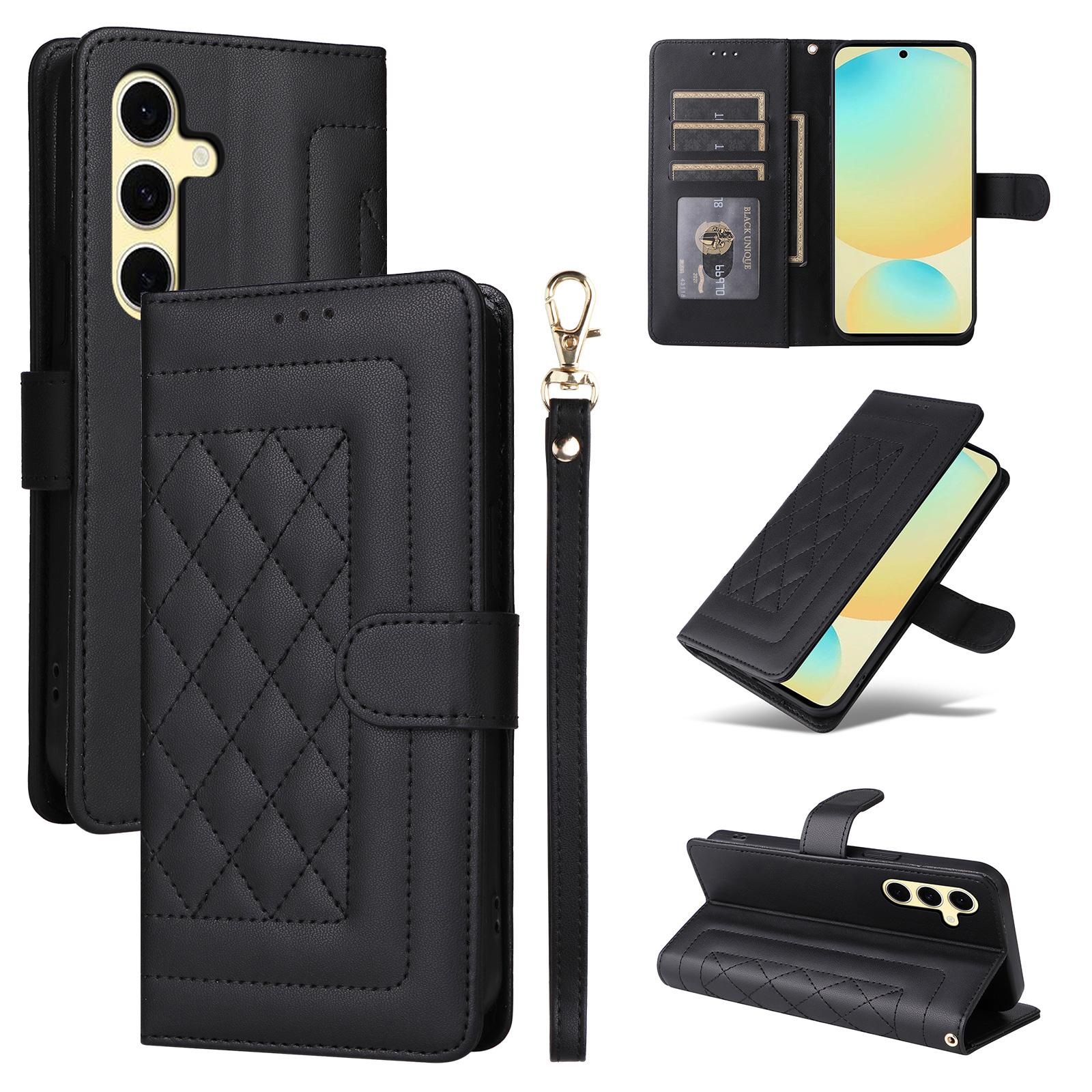 Für Samsung Galaxy S24 FE S24 S23 Ultra S22 S21 Plus A06 A16 A05 A05S A15 A25 A35 A55 A54 A34 A24 Handgelenkschlaufe Brieftasche Klapphülle For Samsung Galaxy S22 gray