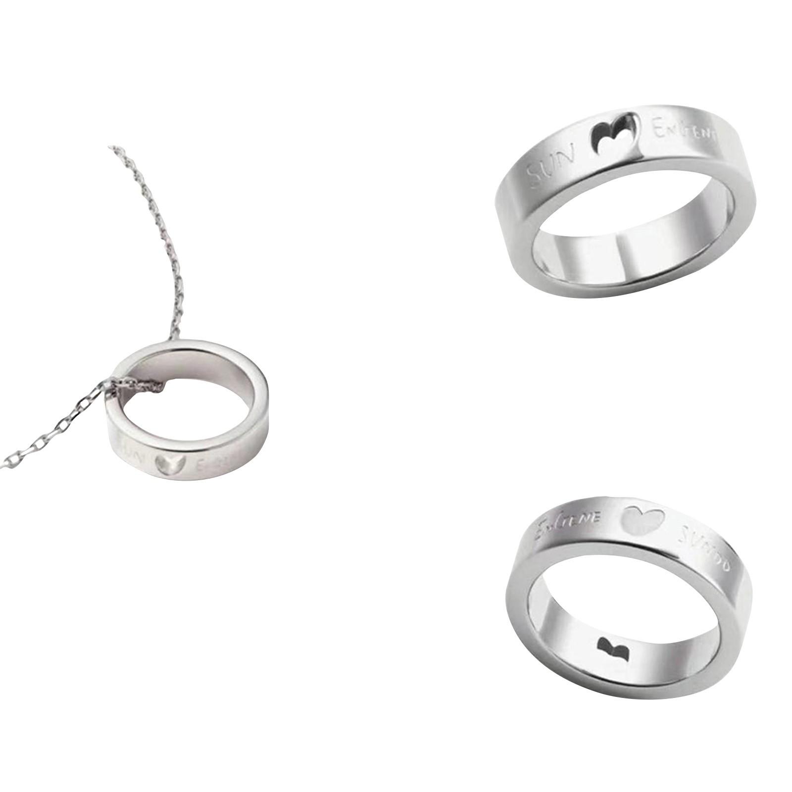 Kpop Idol ENHYPEN Ring Halskette, Ring Halskette Geschenk, Fan Geschenk, Geburtstagsgeschenk(Ring + Halskette) One Size