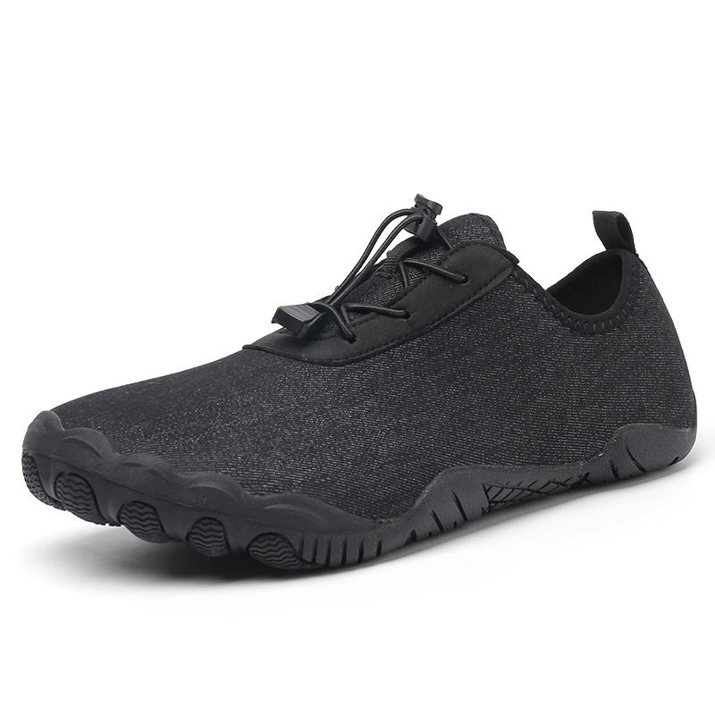 Crosstrainer für Herren | Barfuß- und Minimalistschuh | Sohle ohne Sprengung | Breite Zehenpartie | Minimalistischer Trailrunner für Damen | Sneaker 46 black